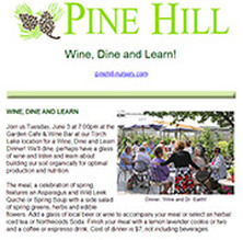Sign up for Pine Hill Nursery email news letter